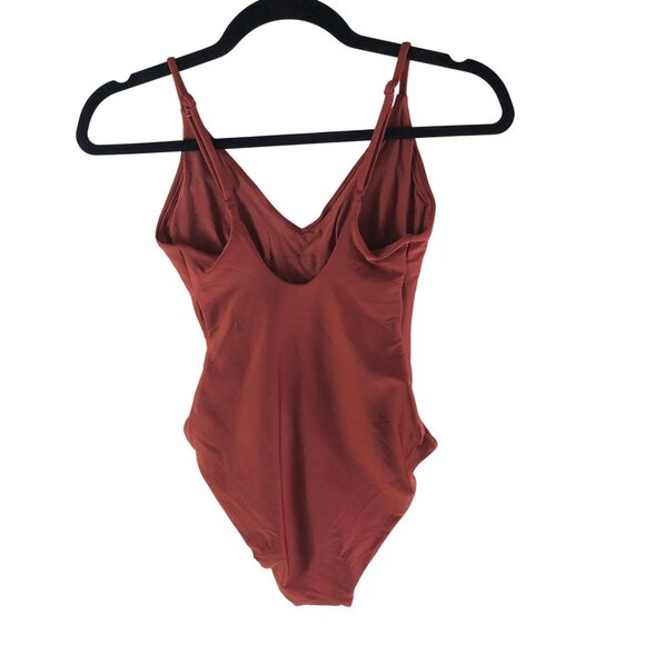 J Crew Lana One-Piece Swimsuit In Classic Sculpt Carolina Clay Red 2 - Picture 3 of 6